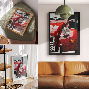 Retro plakát Városi tájkép