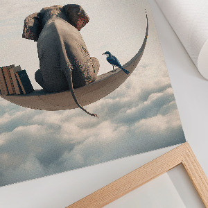 Retro plakát Tengerparti táj