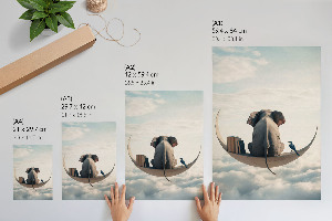 Retro plakát Tengerparti táj