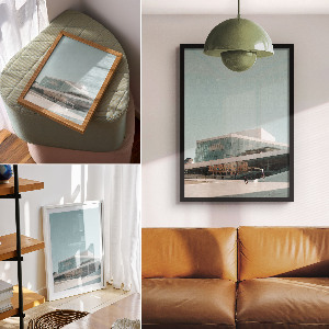 Retro plakát Móló és tó