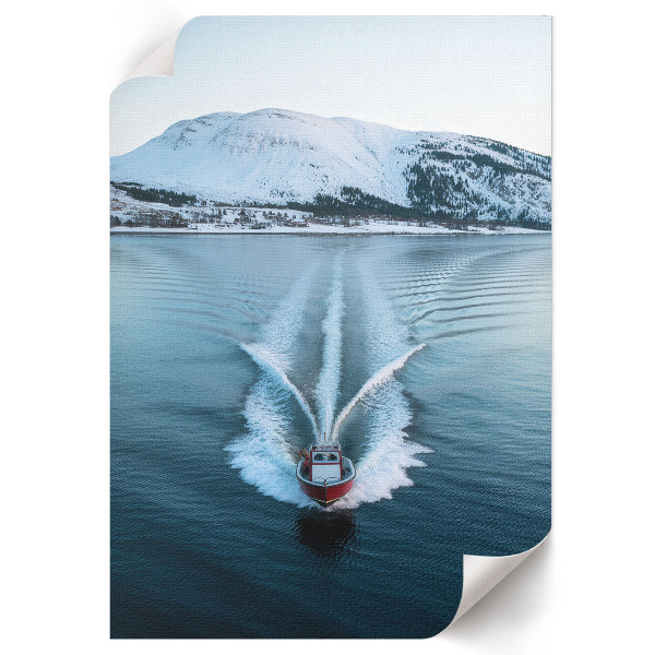 Vintage poszter Karácsonyi tájkép