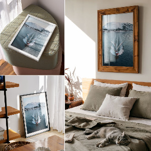 Vintage poszter Karácsonyi tájkép