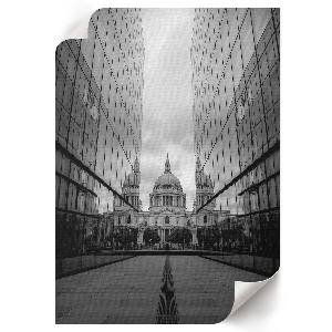 Retro plakát Hegyi táj