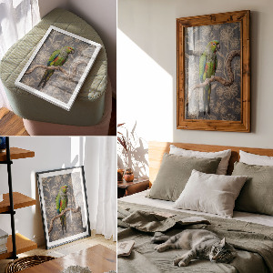 Retro plakát Téli táj