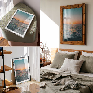 Retro poszter Festett absztrakció