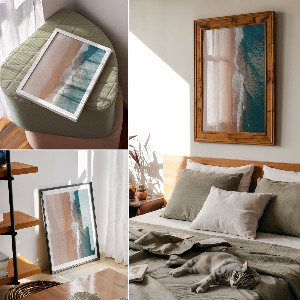 Retro plakát Hegyi táj