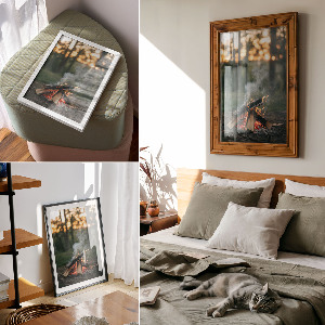 Poszter kép Szarvas a dombon