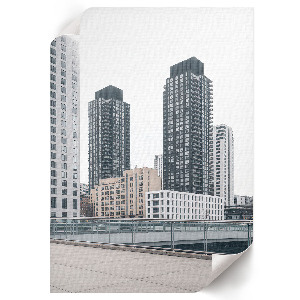 Vintage poszter Egy híd a zöld növényzet között