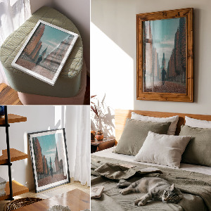 Retro poszter Téli táj