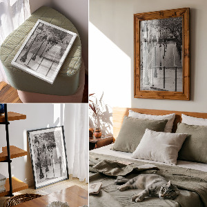 Retro plakát Téli napfelkelte