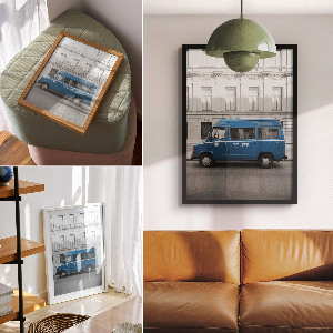 Vintage poszter Rénszarvas télen