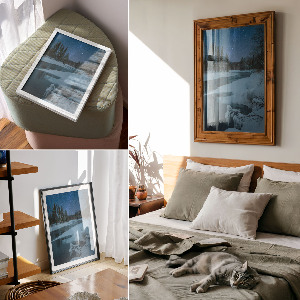 Retro plakát Színes épületek