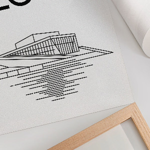 Vintage poszter Éjszakai város