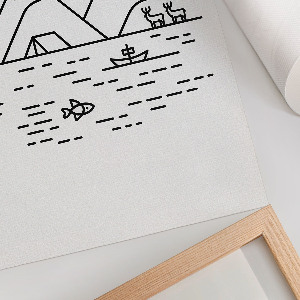 Retro poszter Geometrikus homlokzat