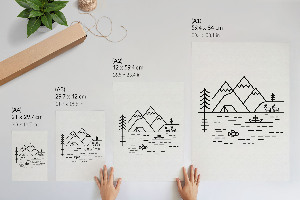 Retro poszter Geometrikus homlokzat
