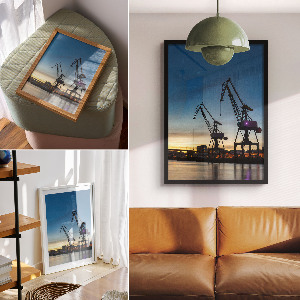 Vintage poszter Esti város