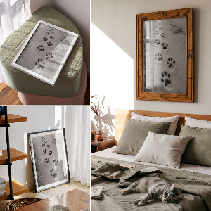 Retro plakát Tengerparti táj