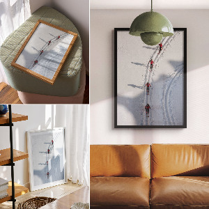 Poszter kép Fekete-fehér tükröződés