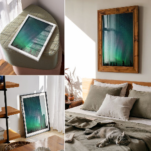 Retro plakát Ködös természet