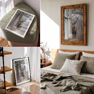 Retro poszter Egy ló az erdőben