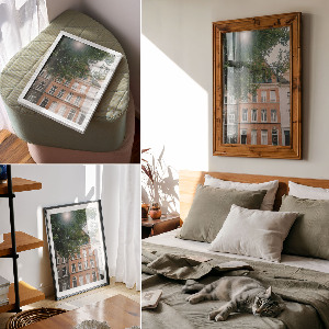 Retro plakát Szélmalom lovakkal