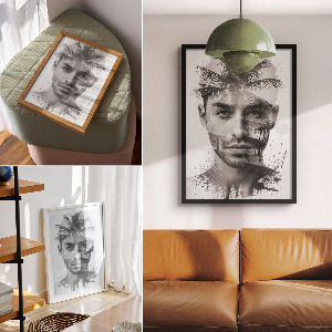 Retro plakát Reggeli tájkép