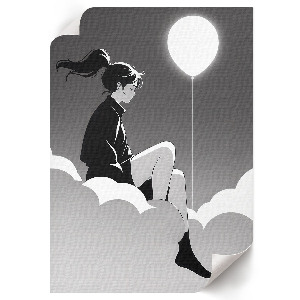 Vintage poszter Nő a vízparton