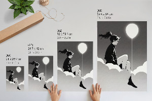 Vintage poszter Nő a vízparton