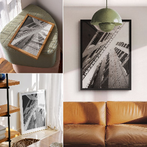 Retro plakát Geometrikus elegancia