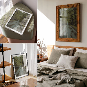 Poszter kép Léggömb a város felett