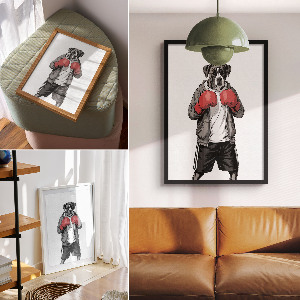 Retro plakát Szivárvány és roncs