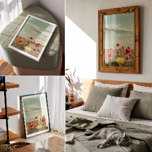 Retro plakát Lovak menekülnek