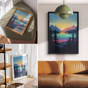 Retro poszter Városi éjszaka