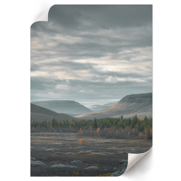 Retro plakát Hegyi kilátás