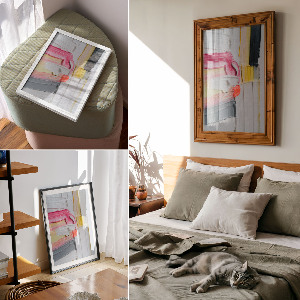 Vintage poszter Barevné tahy