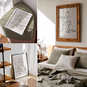 Retro poszter Ženy s perokresbou