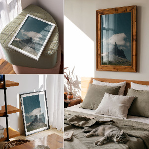 Retro plakát Horská majestátnost