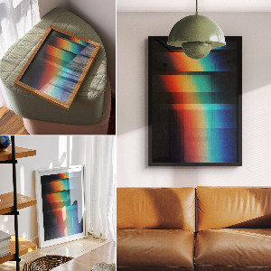 Retro poszter Barevná abstrakce