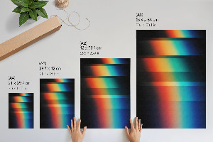 Retro poszter Barevná abstrakce