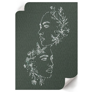 Retro plakát Květinové portréty