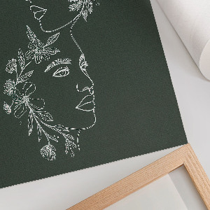 Retro plakát Květinové portréty