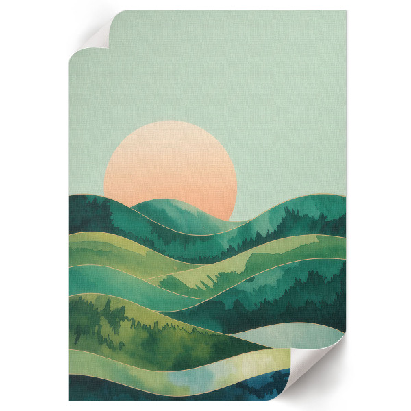 Vintage poszter Zelené kopce