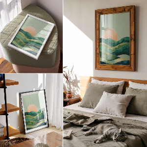 Vintage poszter Zelené kopce