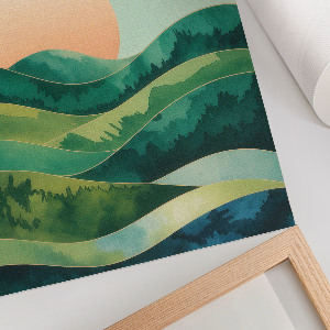 Vintage poszter Zelené kopce