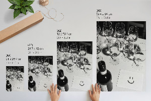 Vintage poszter Sklenice na víno