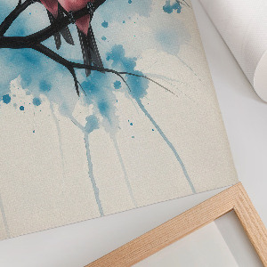 Retro poszter Akvarelové ptáky