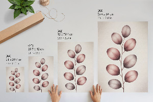 Vintage poszter Růžové listy