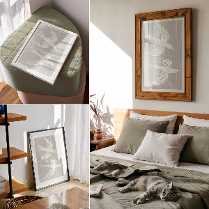 Retro poszter Minimalističtí ptáci