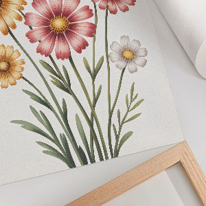 Retro poszter Barevné květiny