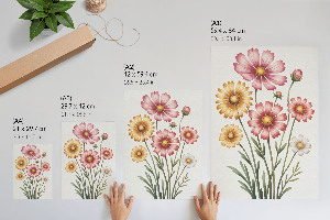 Retro poszter Barevné květiny